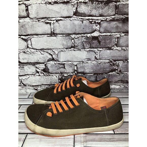 Camper Brown Textile Synthetic Orange Lace Up Casual Shoes Men’s Sz 45EU/12M US - Picture 11 of 16